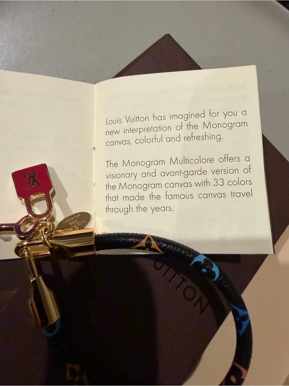 Louis Vuitton Rack It Monogram Multicolore Noir Bracelet